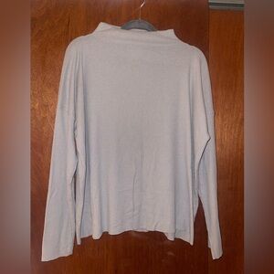 Lucky Brand Grey Ribbed Mock-Neck Sweater